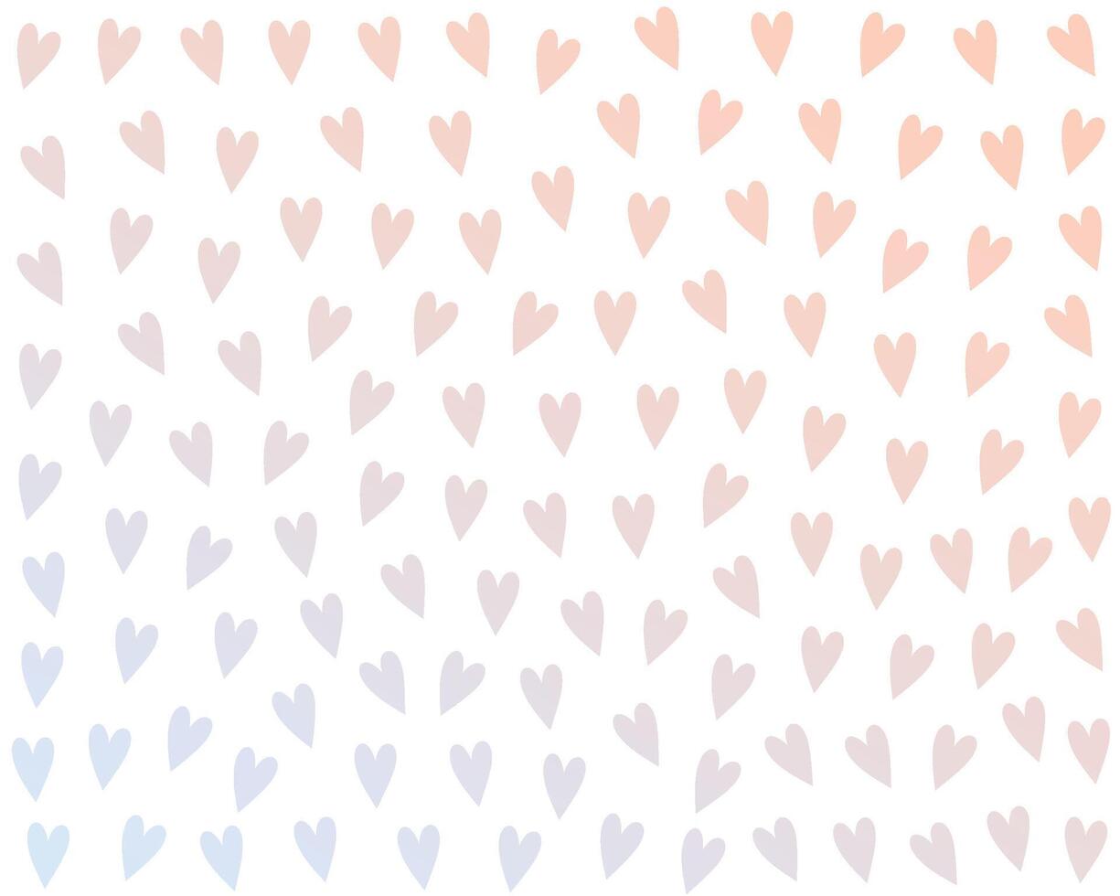 flat style cute love heart pattern for wrapping paper design vector