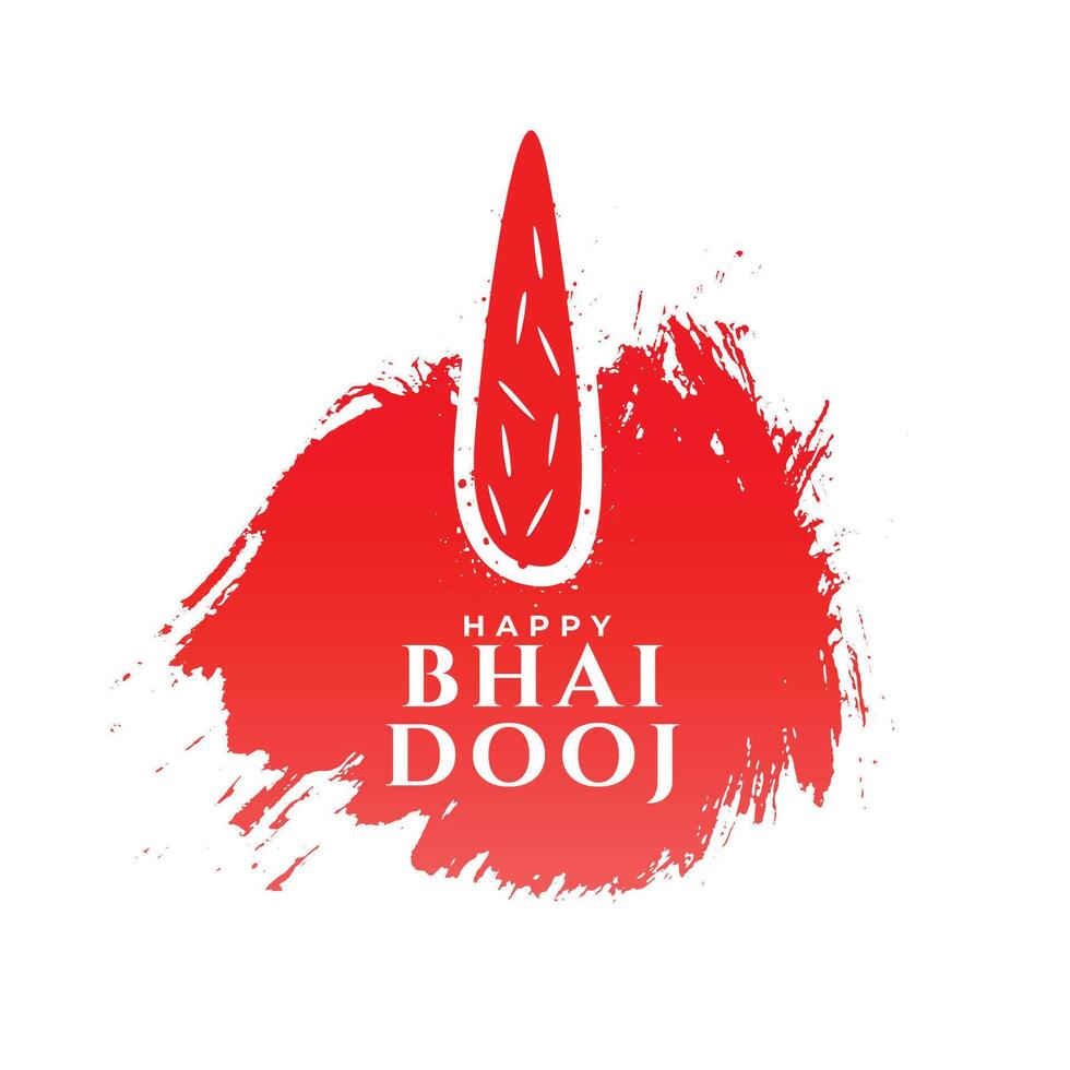 happy bhai dooj puja religious background in brush stroke style vector