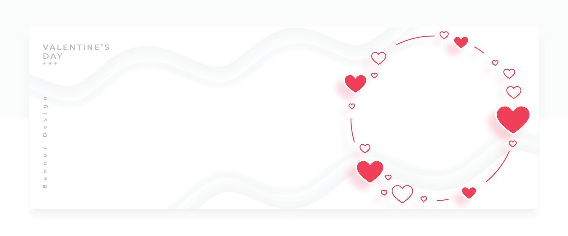 cute love heart frame greeting wallpaper with text space vector