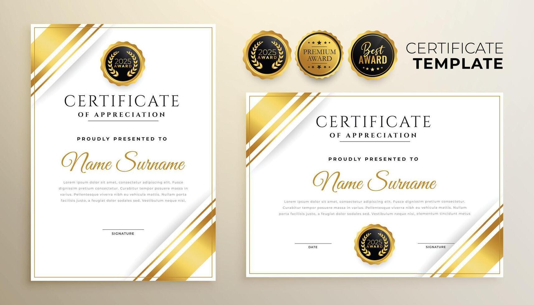 eye catching diploma of achievement template for schools and colleges vector