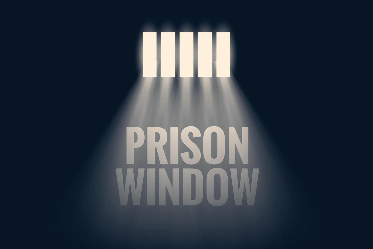 prison jail window design with light effect vector