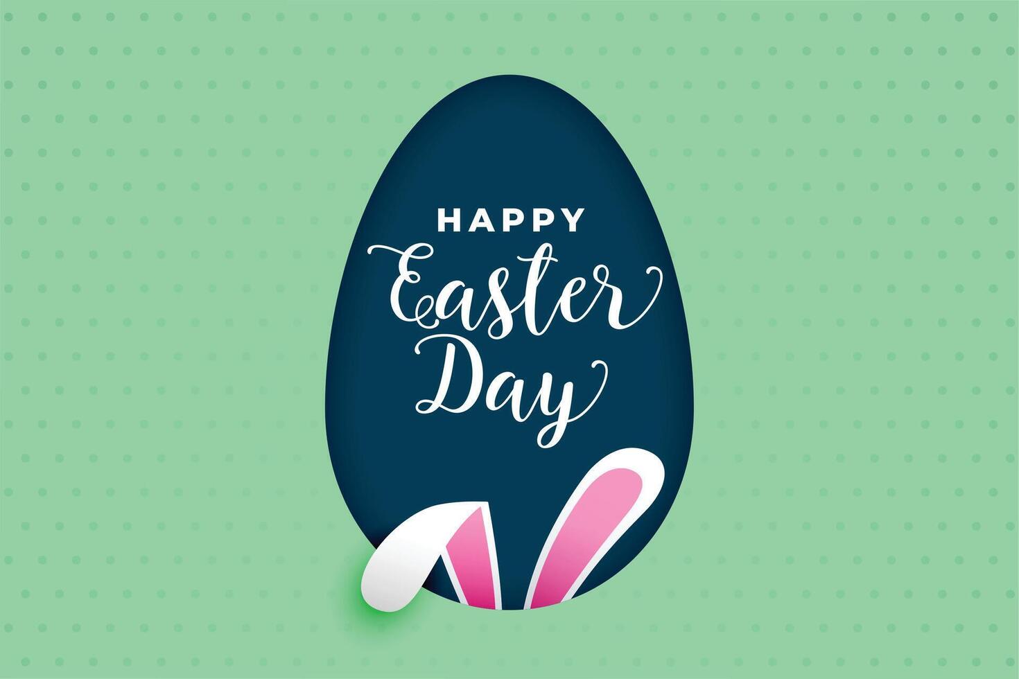 easter day egg wiith rabbit ears background vector