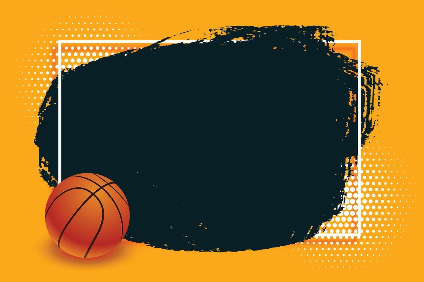 3d basketball championship sporty background with text space vector