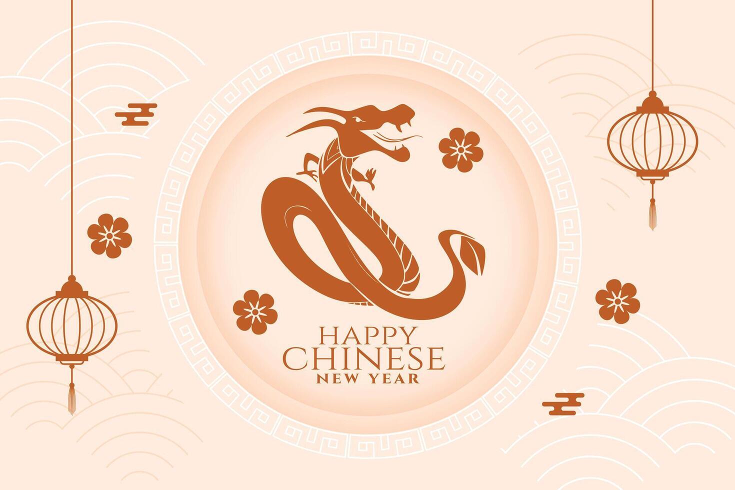 2024 chinese new year winter season background with lantern design vector