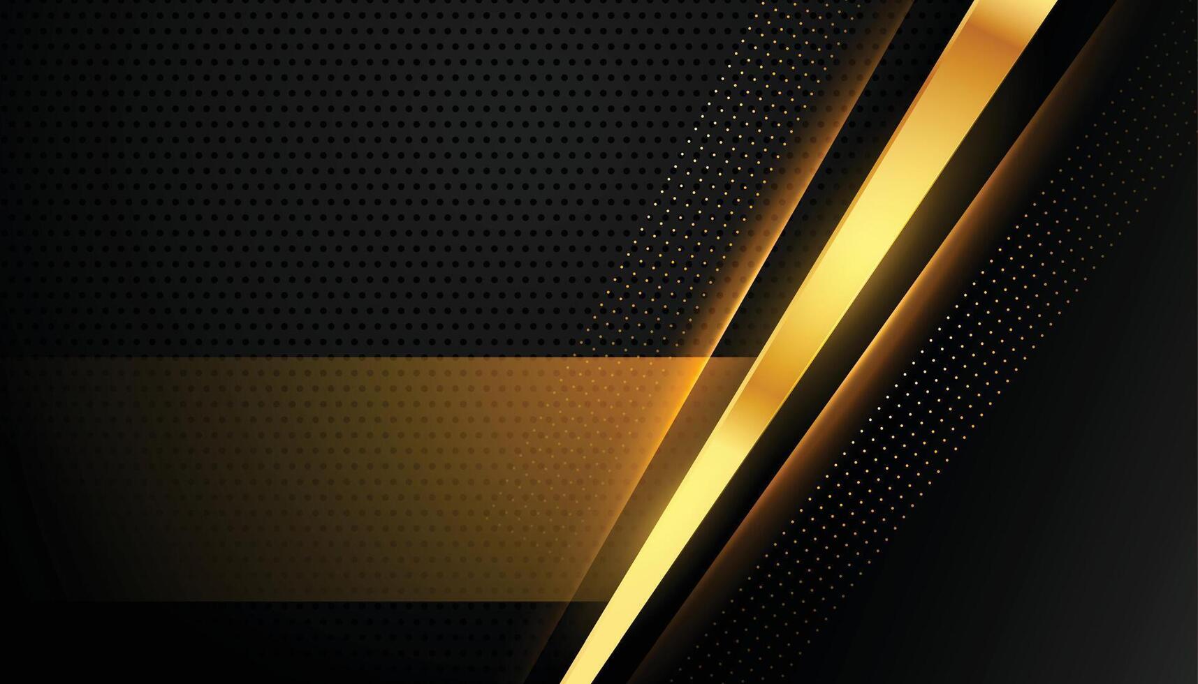 luxurious and shiny golden line abstract background with metallic touch vector