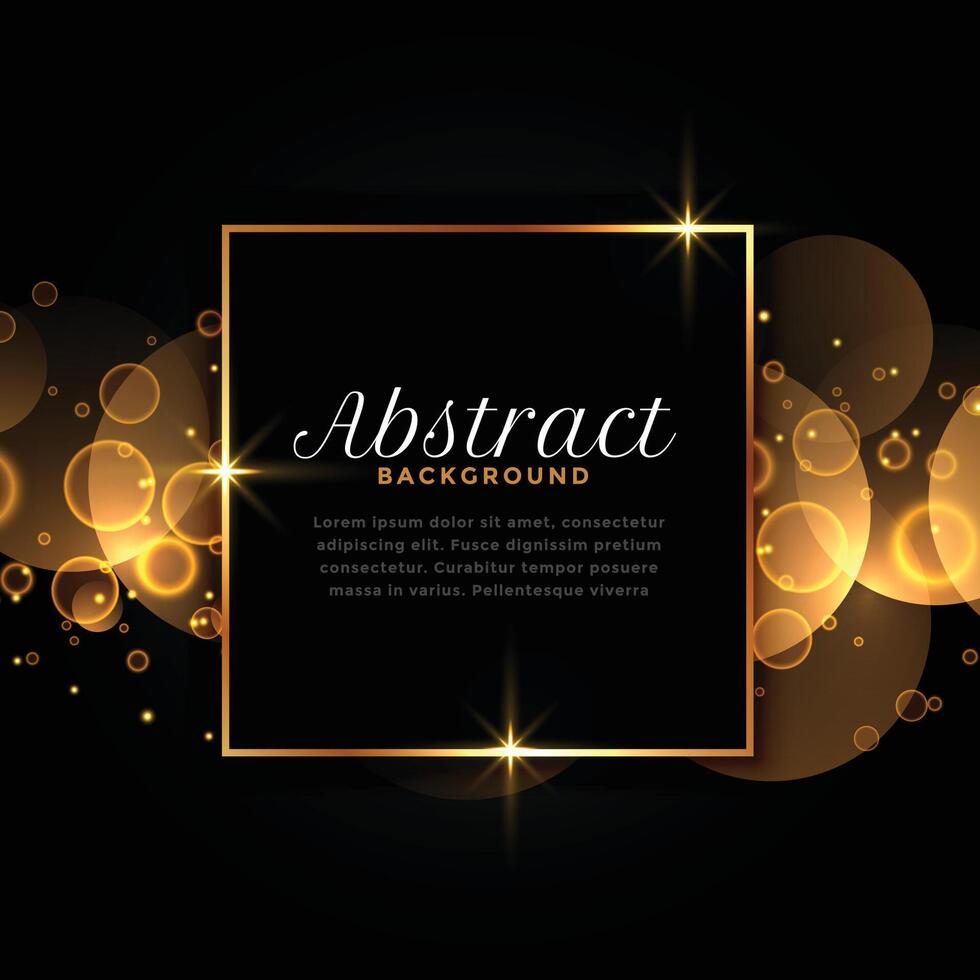 abstract luxury golden shiny frame with text space vector