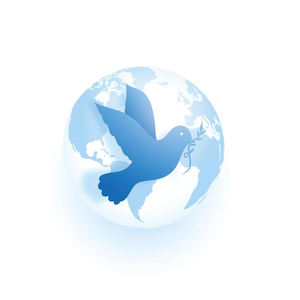 21 septiembre mundo paz día global póster para amor y humanidad vector