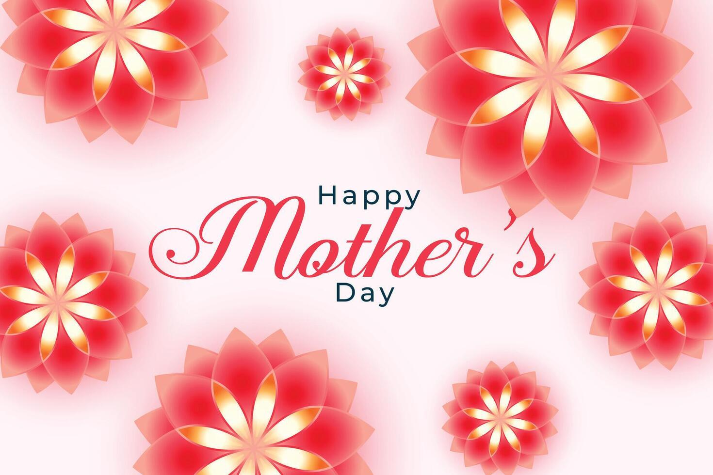 beautiful happy mothers day flower background design vector