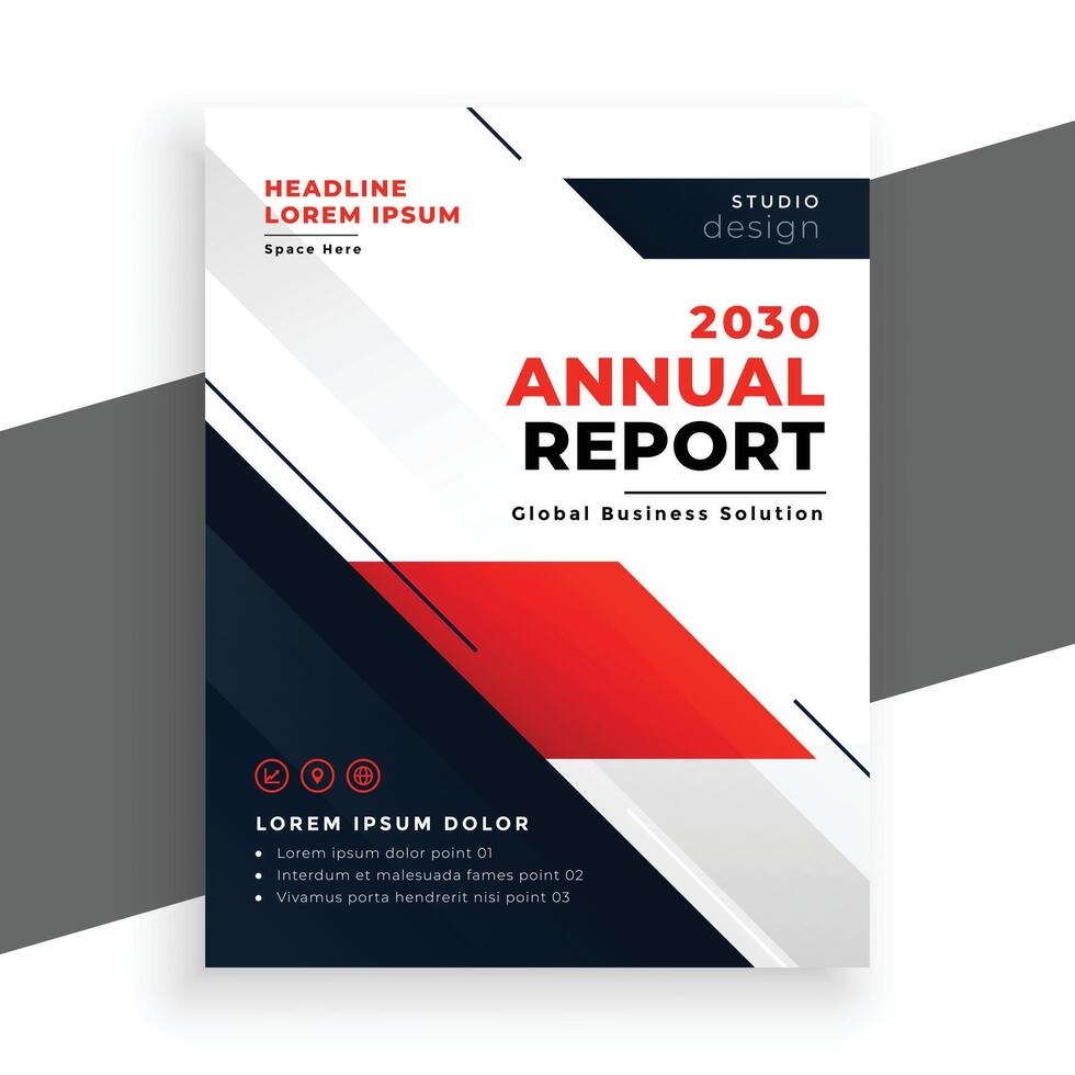 a4 annual report business flyer for corporate cover page print vector