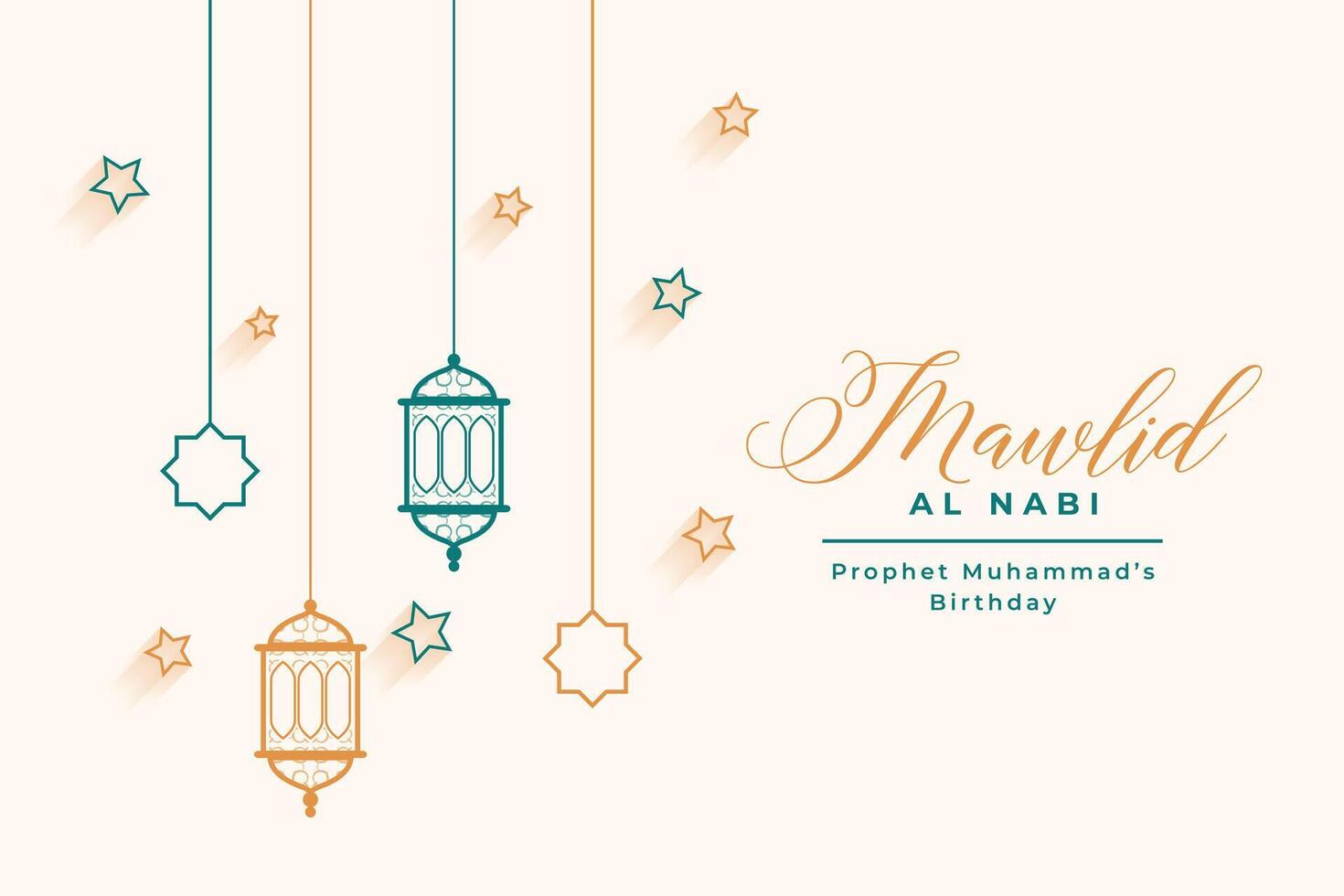 sencillo milad Naciones Unidas nabi o mawlid Alabama nabi festival tarjeta diseño vector