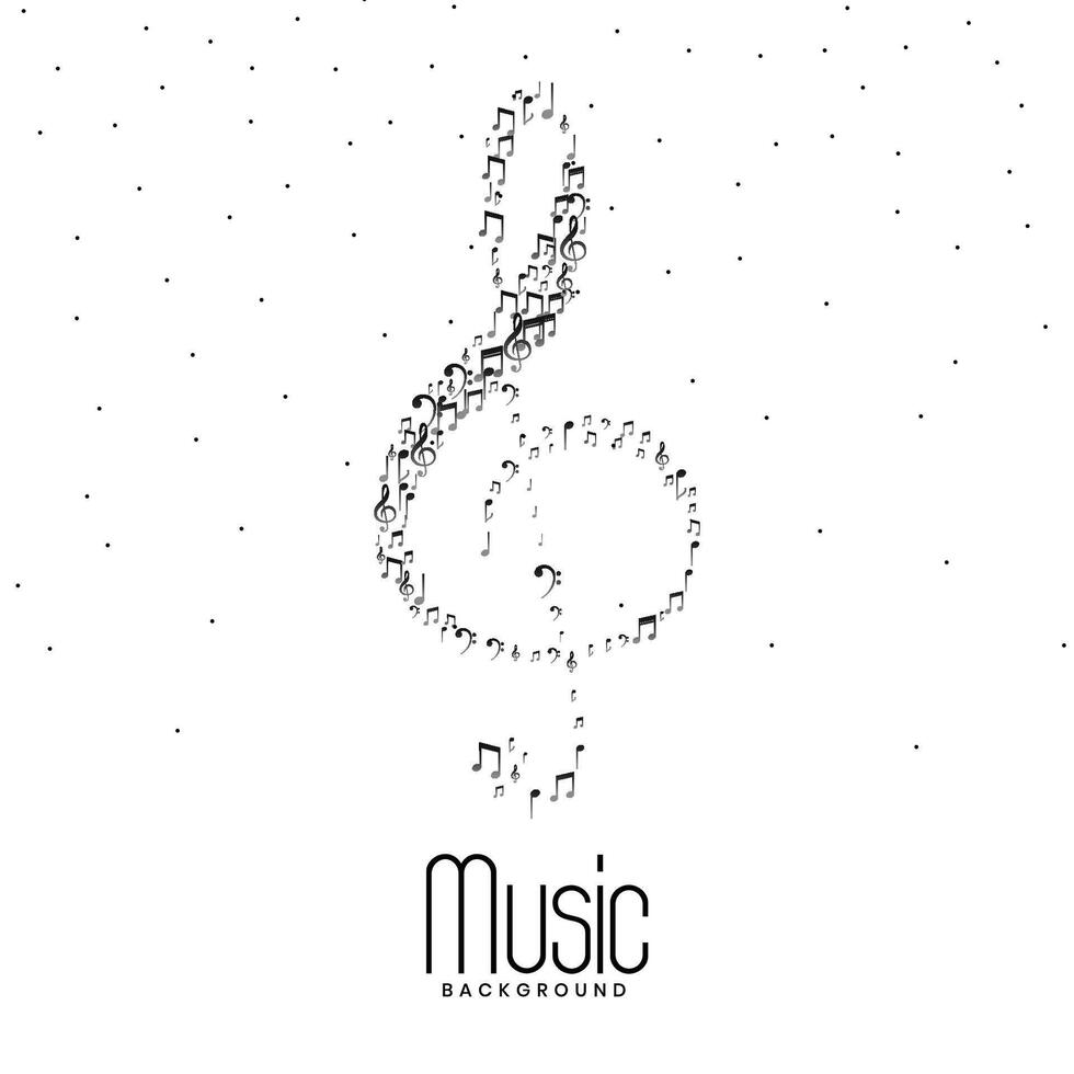 artistic clef symbol for your next musical project vector