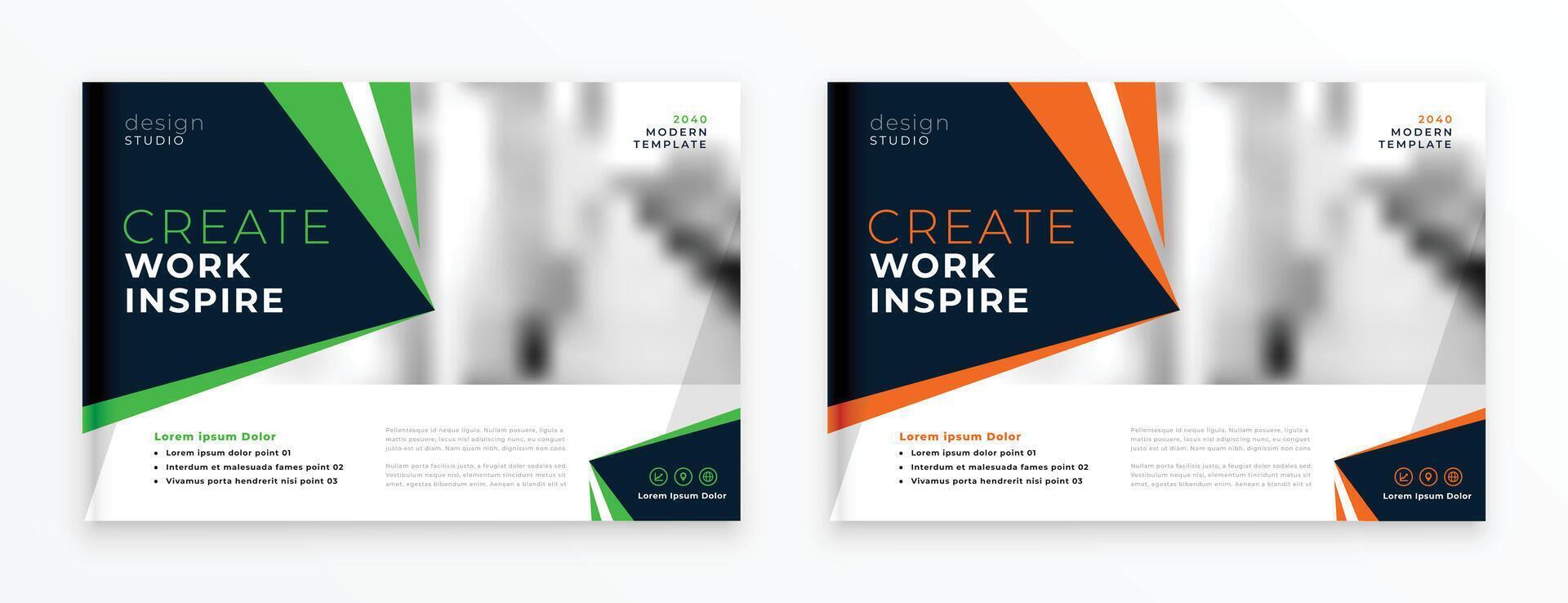 set of corporate brochure template for business marketing vector