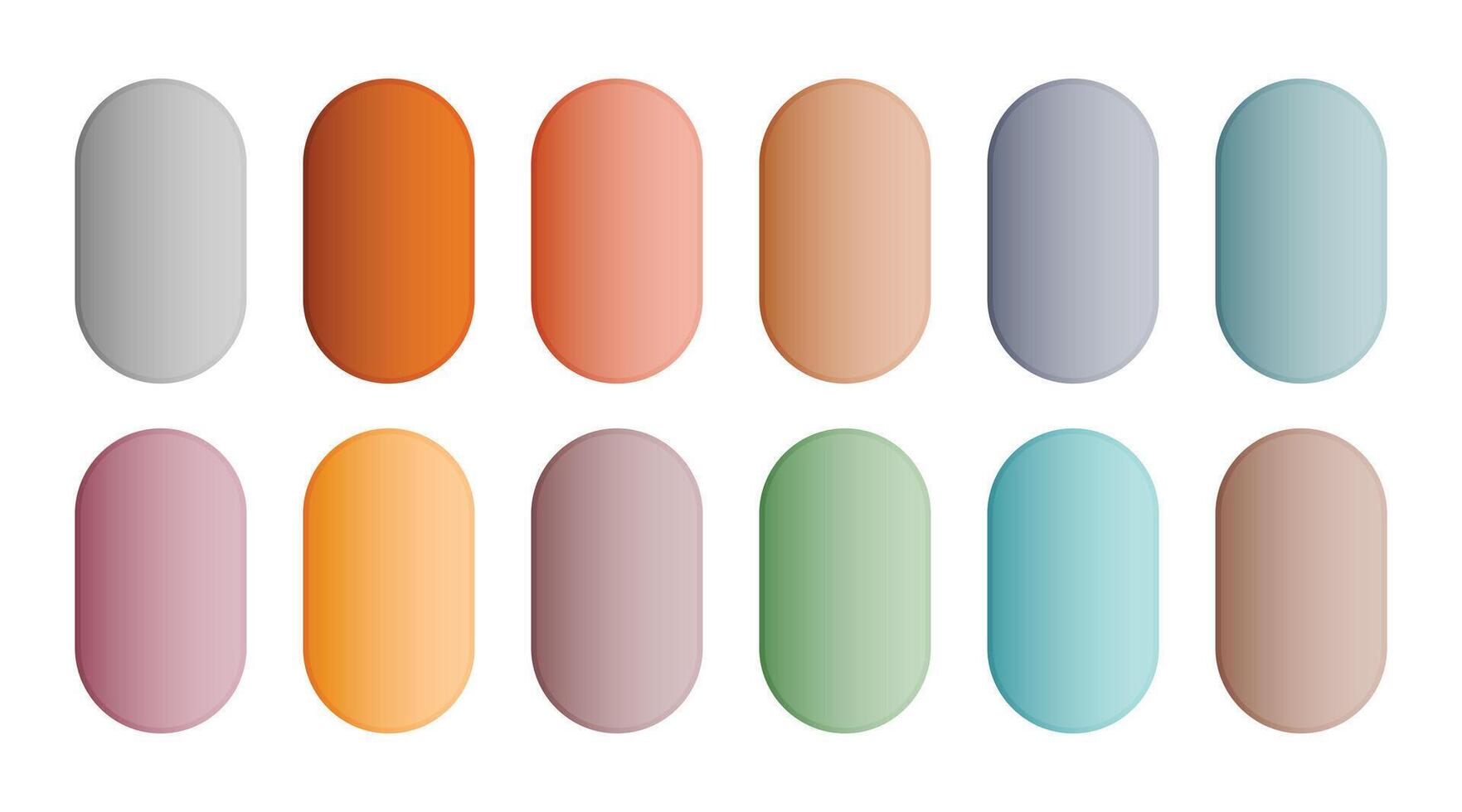 soft pastel color gradient palette banner in collection vector