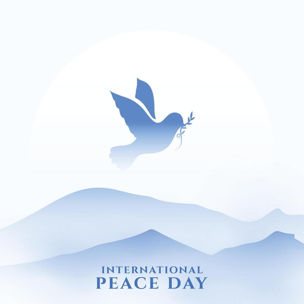 international peace day poster a symbol of love and faith vector