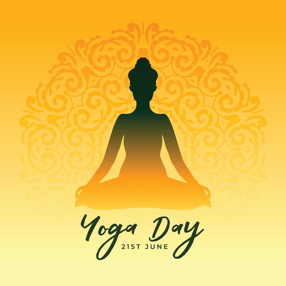internacional yoga día evento antecedentes obtener inspirado para ejercicio vector