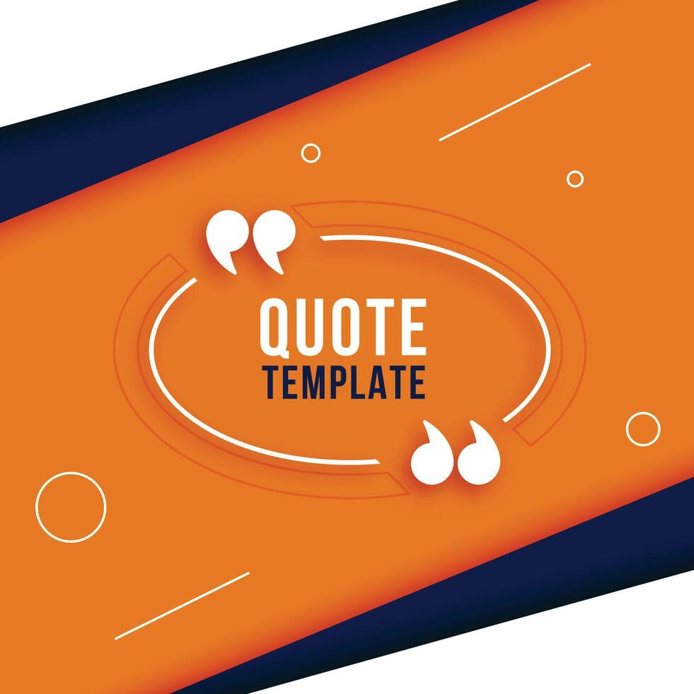 paper style quote frame background with text space vector