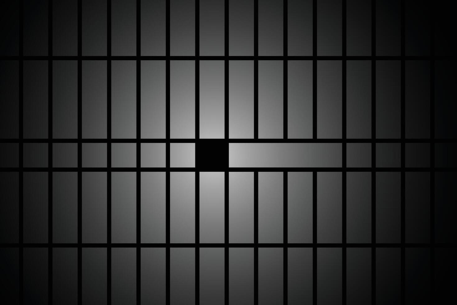 realista prisionero jaula metálico bar puerta diseño vector
