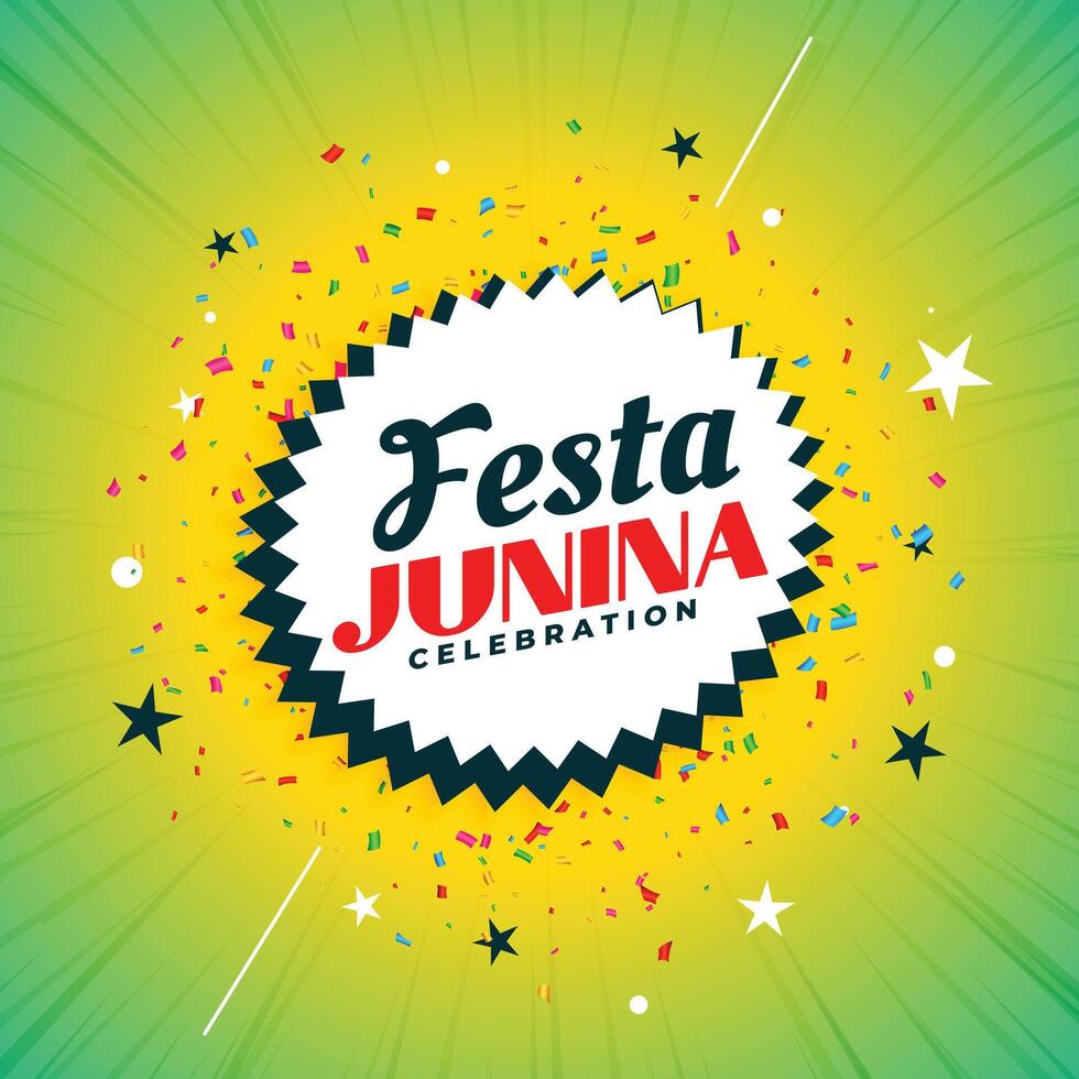 classic festa junina celebration greeting card design vector
