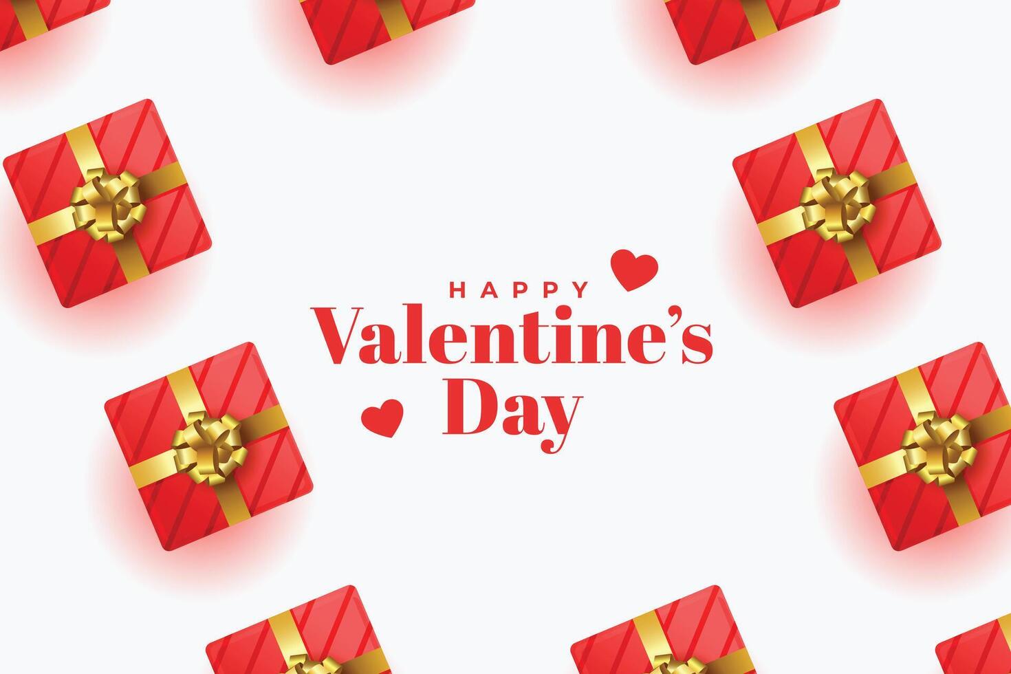 valentines day card with gift boxes vector