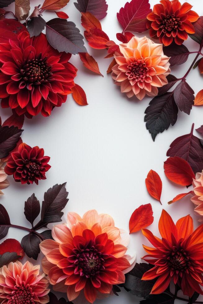 AI generated Autumn Dahlia Flower Design photo