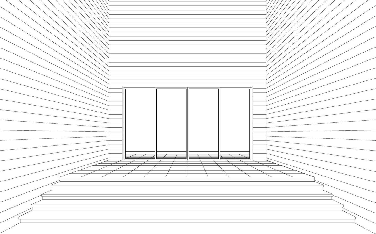3D illustration of residential project vector