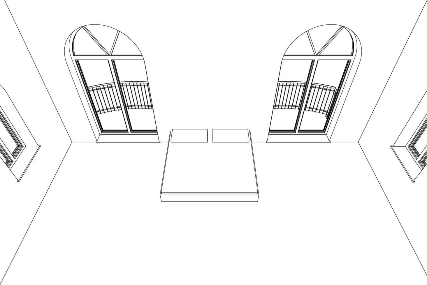 3d ilustración de residencial proyecto vector