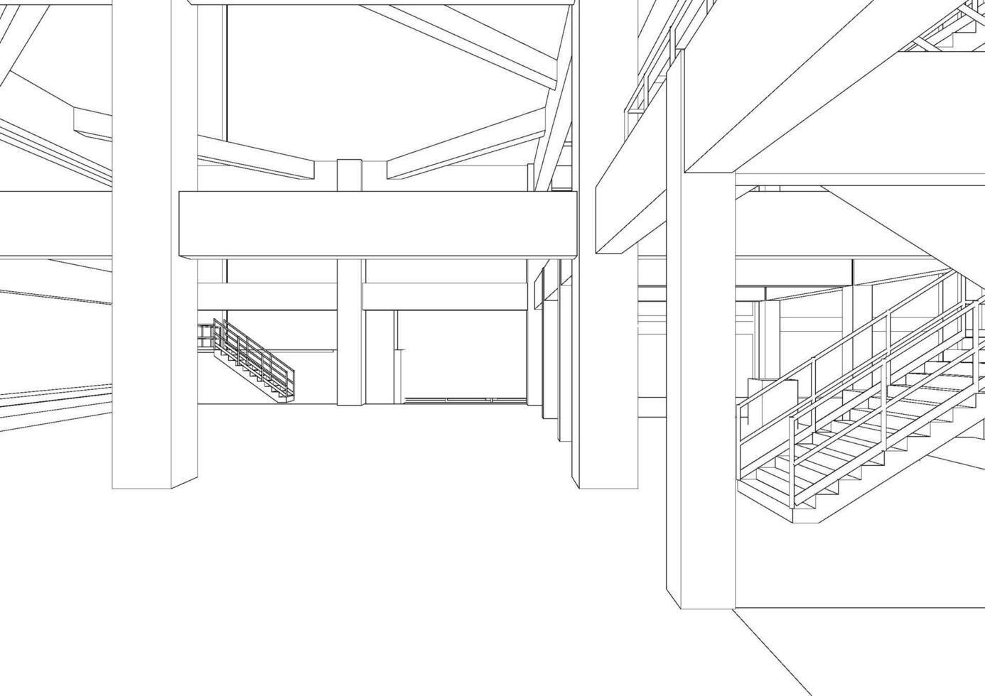 3d ilustración de industrial proyecto vector