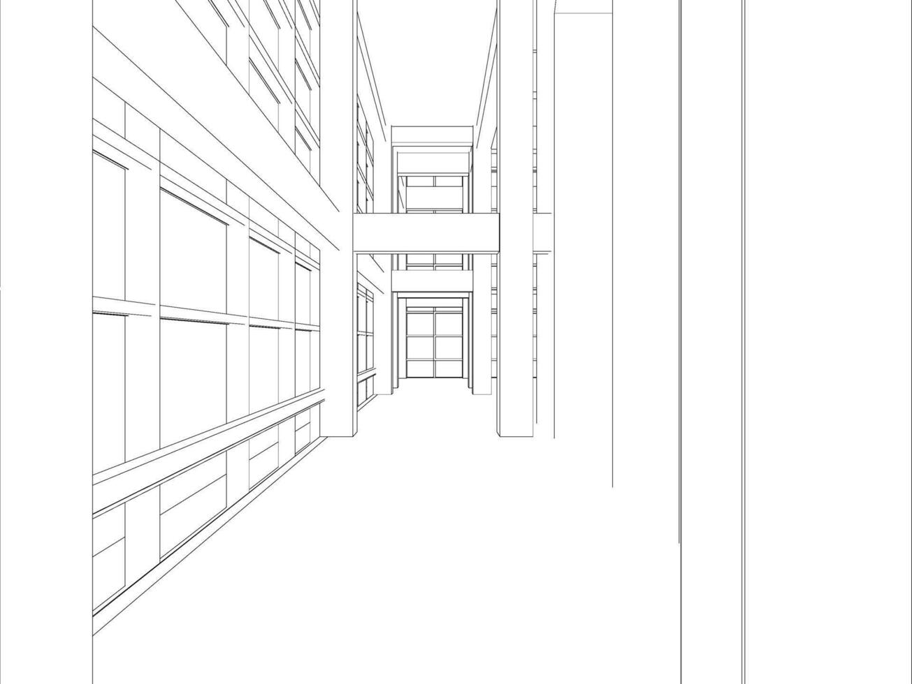 3D illustration of industrial project vector