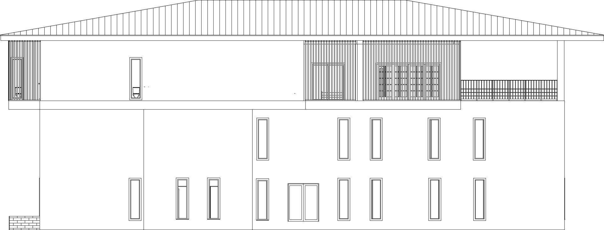3D illustration of building project vector