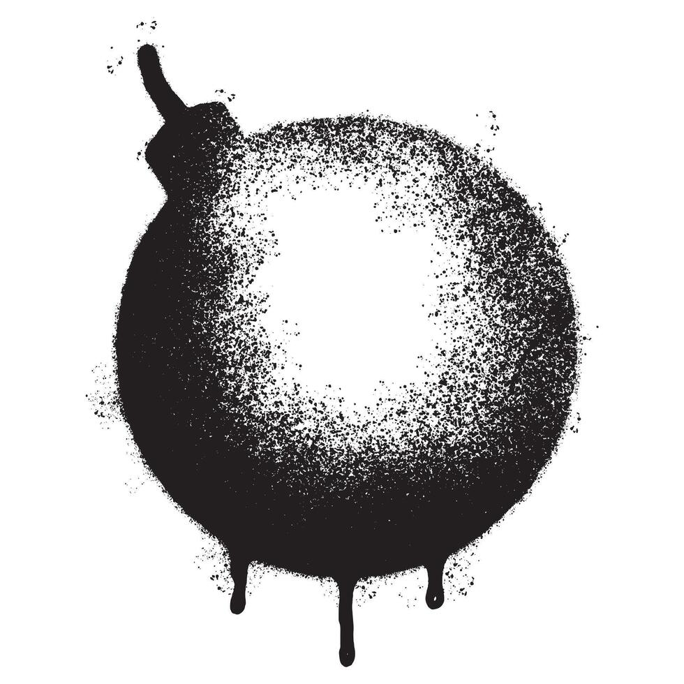Spray Painted Graffiti Bomb icon Sprayed isolated with a white background. vector