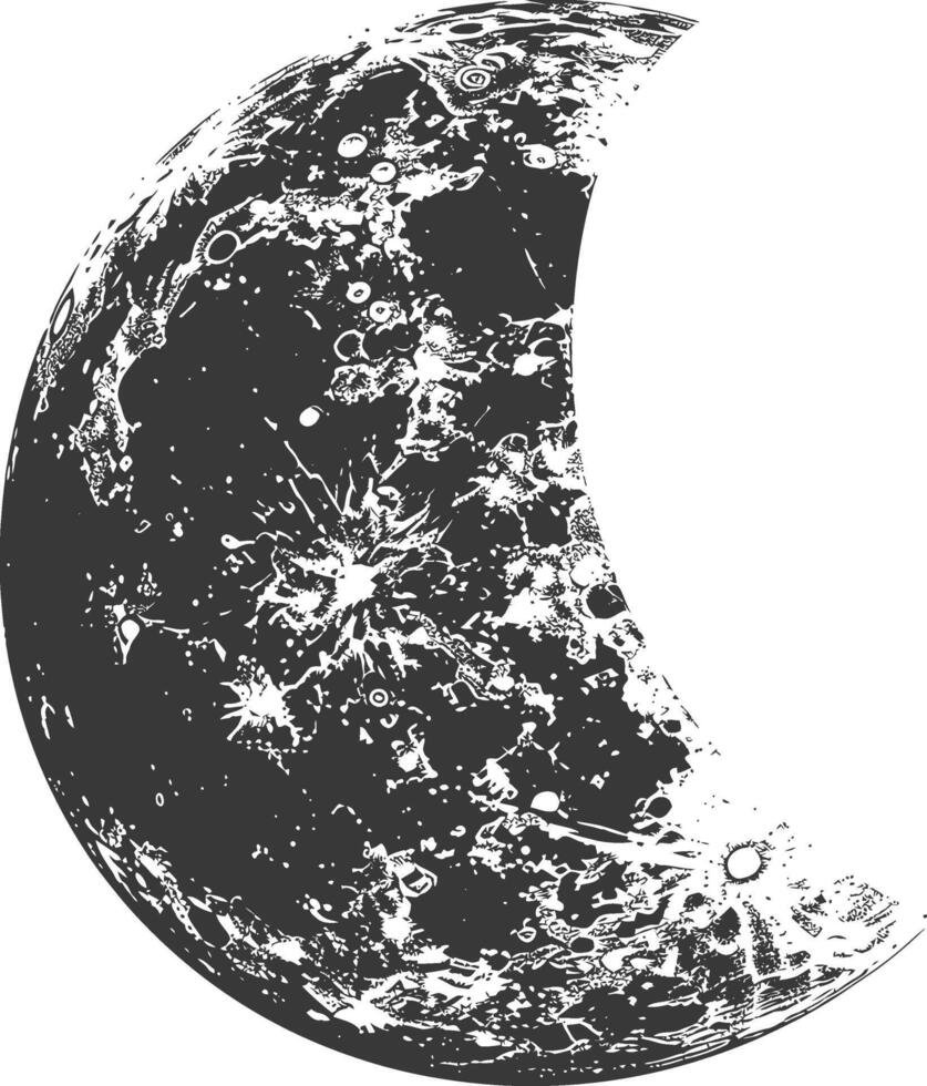 ai generado silueta primero trimestre Luna negro color solamente vector