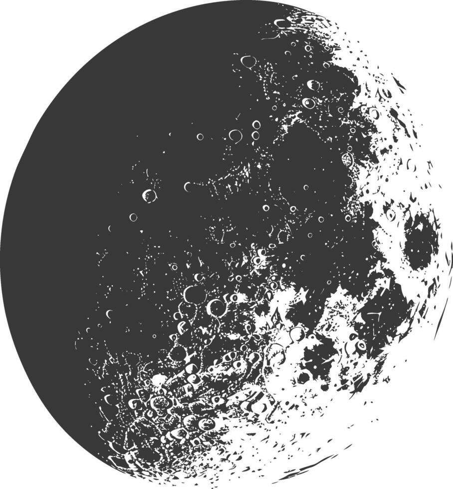 ai generado silueta primero trimestre Luna negro color solamente vector