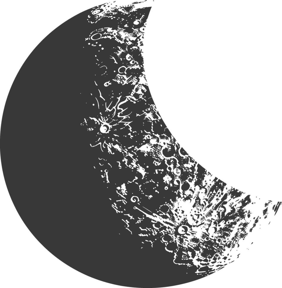 ai generado silueta primero trimestre Luna negro color solamente vector