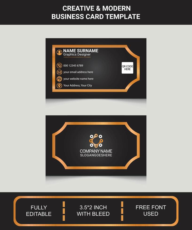 Modern and Trendy Business Card Design Template vector