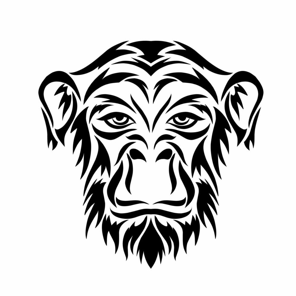 graphic vector illustration of tribal art design abstract monkey