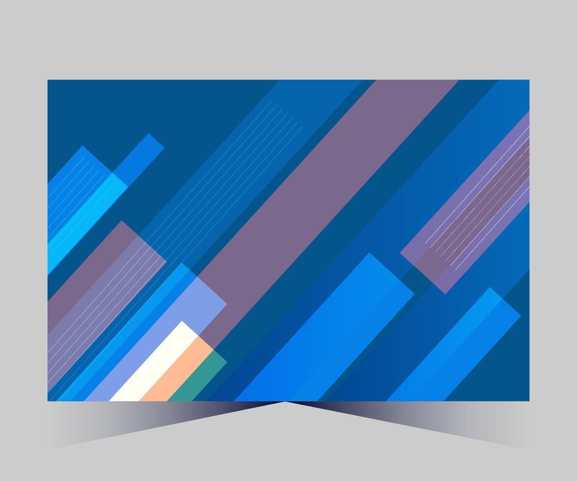 un azul y púrpura resumen antecedentes con líneas vector