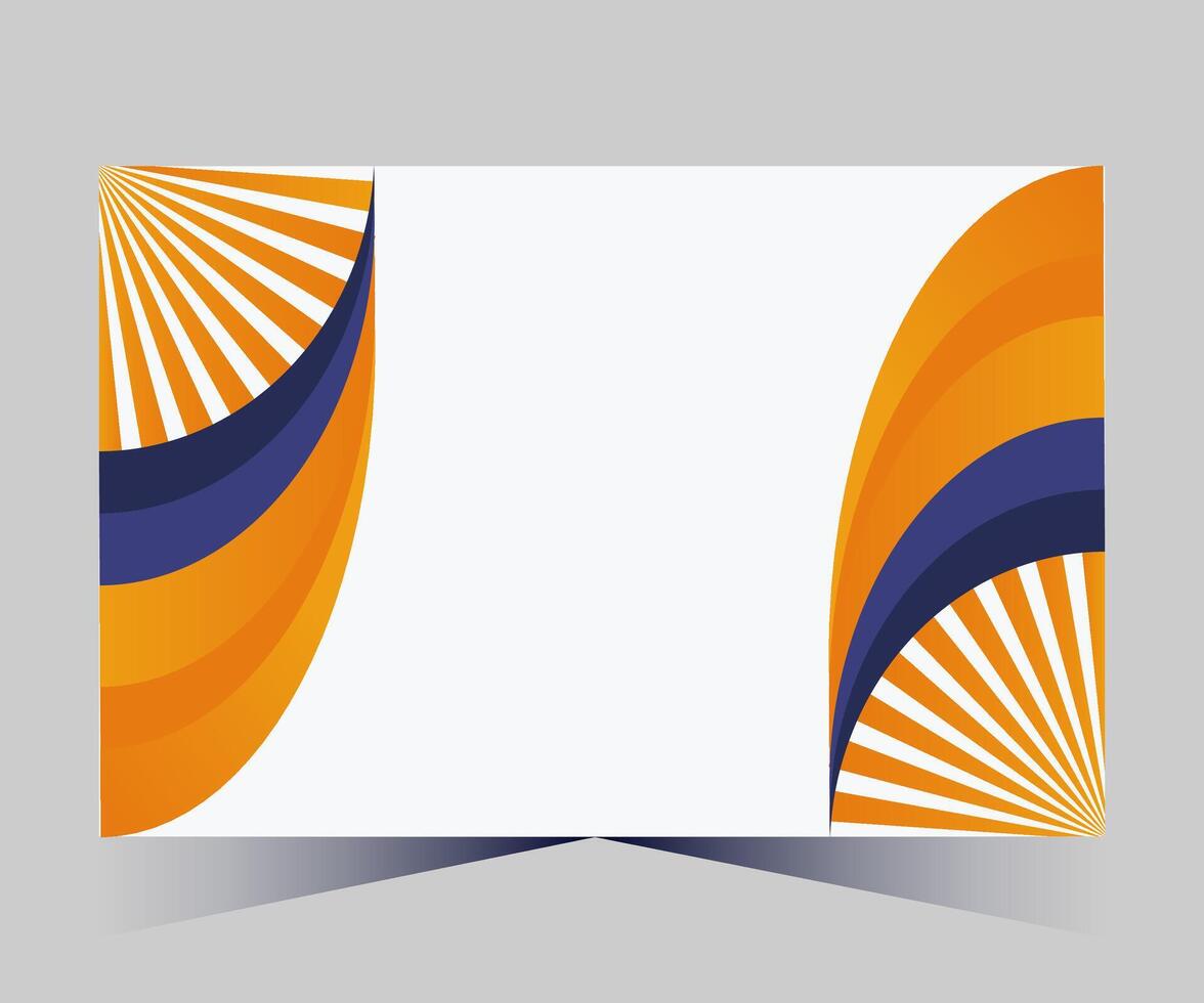 an orange and blue banner with a white background vector