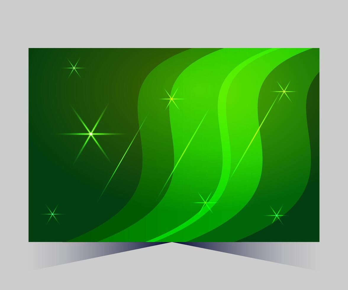 abstract green background with stars vector