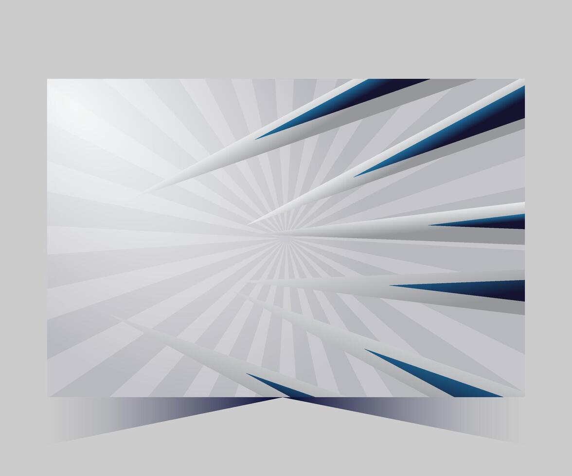 a white and blue background with a sunburst pattern vector