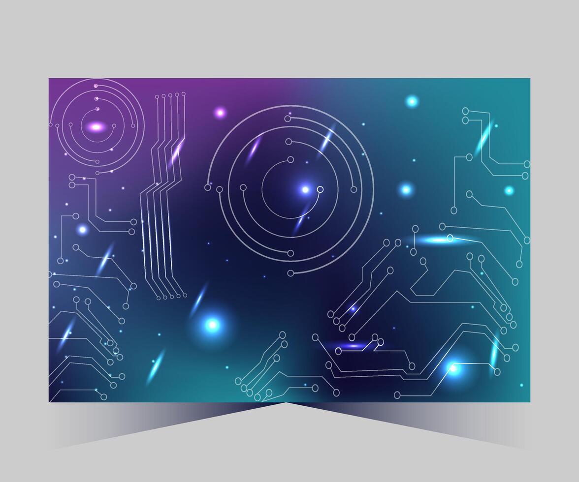 abstract electronic circuit board background with space background vector