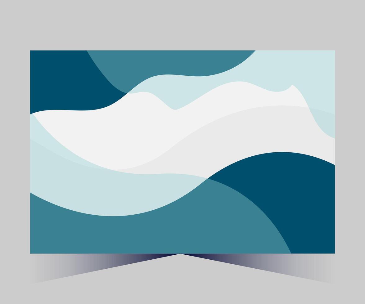 a blue and white abstract wave graphic vector