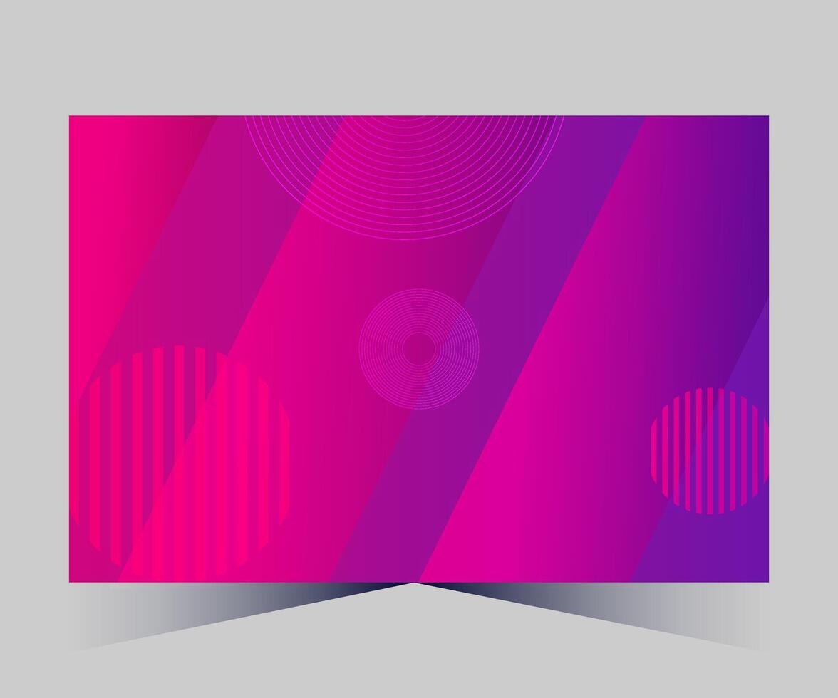 a purple and pink background with circles and lines vector