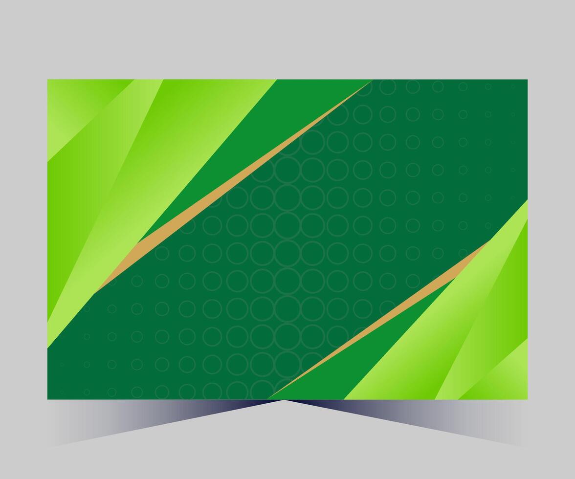 green abstract background with gold lines vector