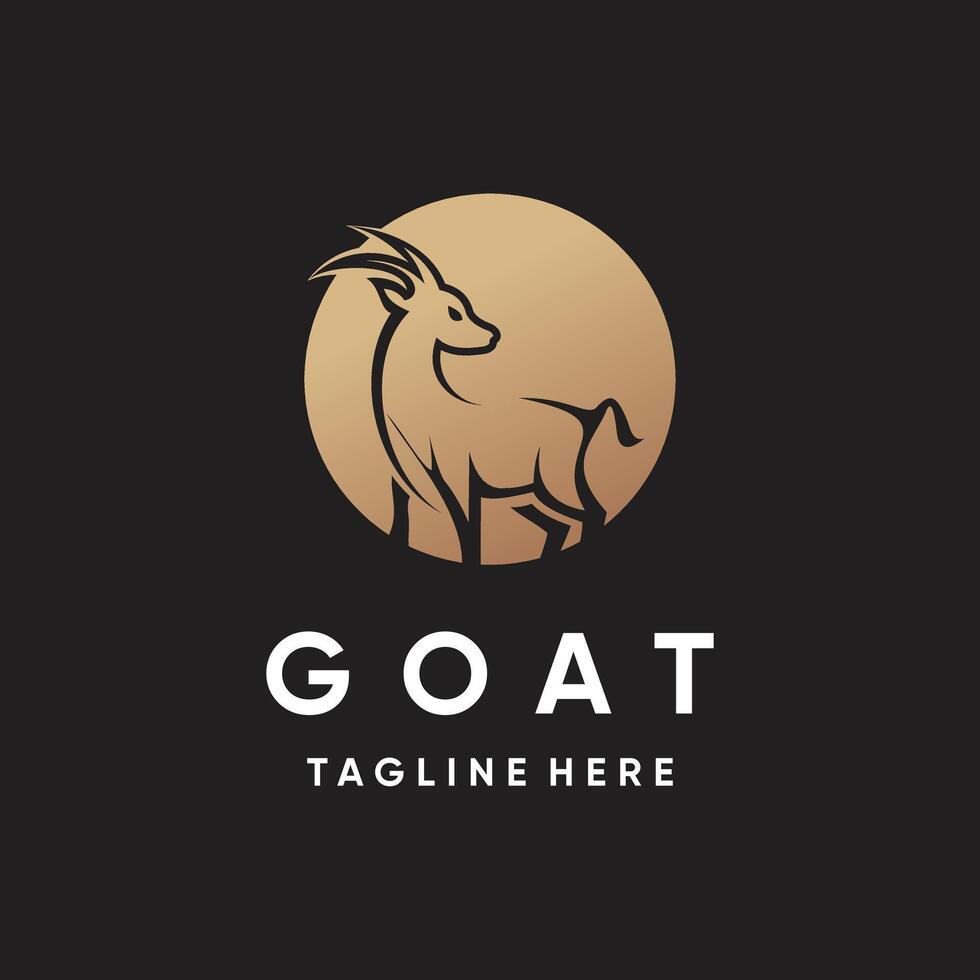 Goat logo template creative concept unique style Premium Vector Part 2