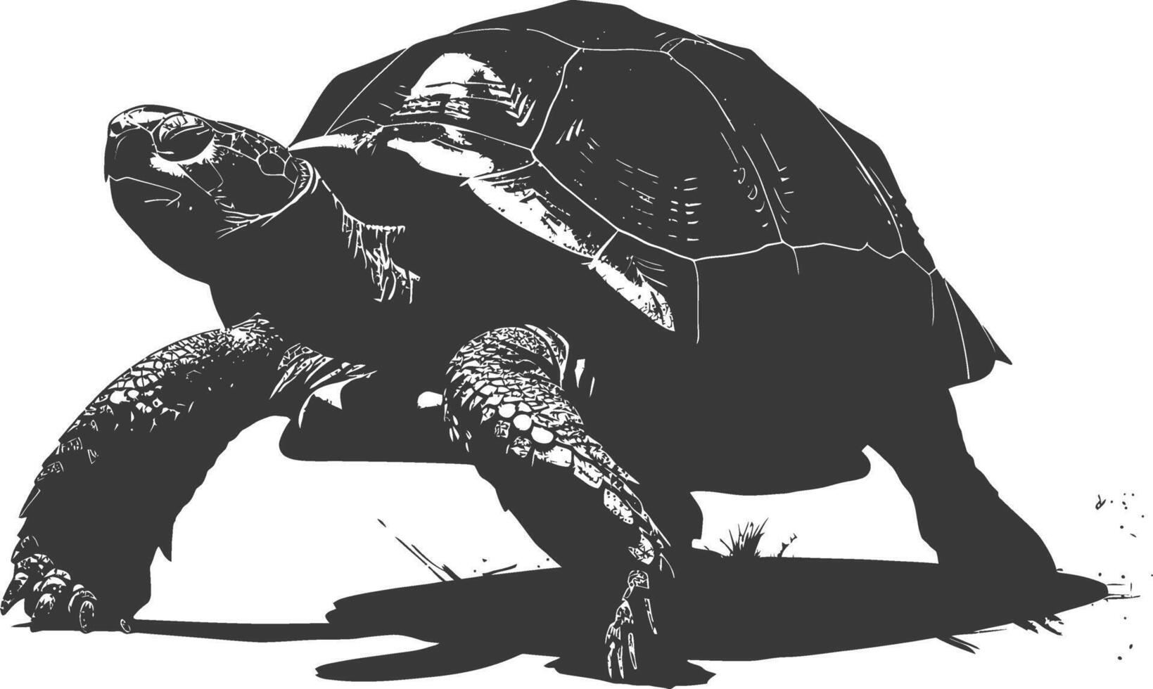 ai generado silueta Tortuga animal negro color solamente lleno cuerpo vector