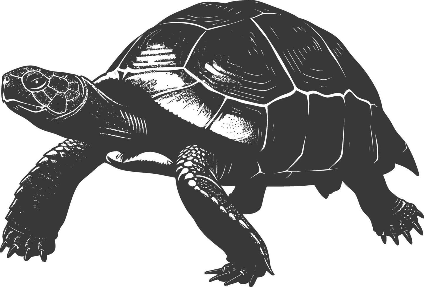 ai generado silueta Tortuga animal negro color solamente lleno cuerpo vector