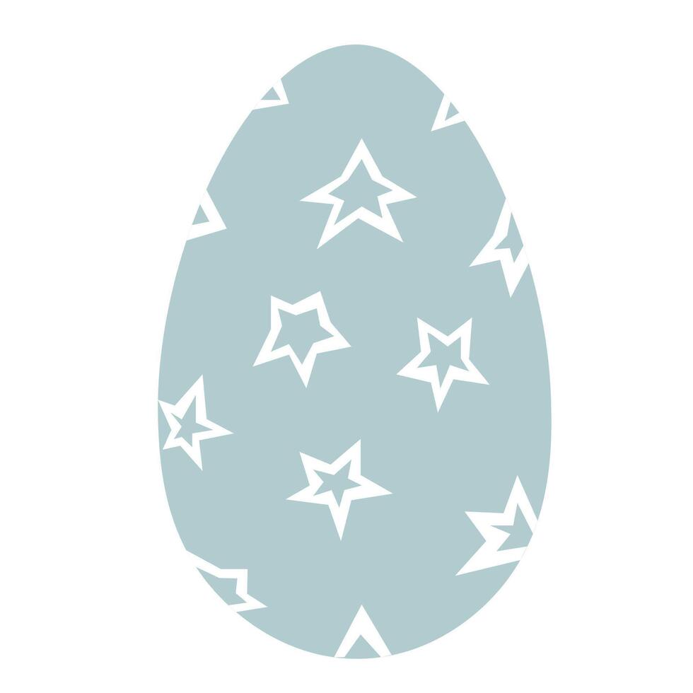 Egg illustration. Simple vector easter egg. One egg.