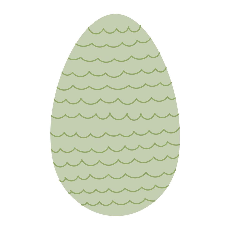 Egg illustration. Simple vector easter egg. One egg.