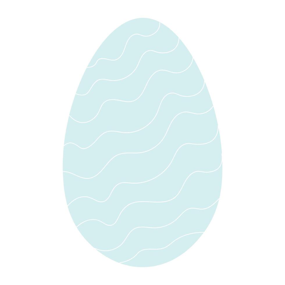 Egg illustration. Simple vector easter egg. One egg.