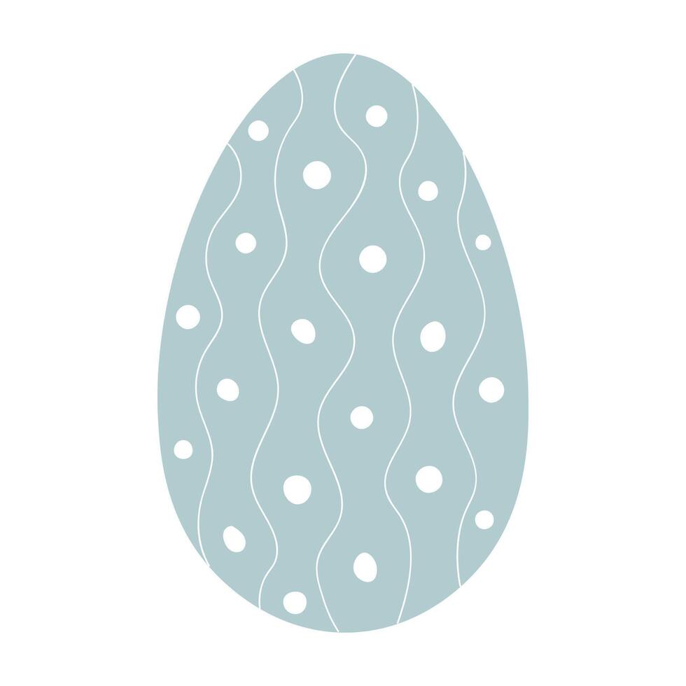Egg illustration. Simple vector easter egg. One egg